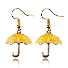 Load image into Gallery viewer, Yellow Umbrella Earrings