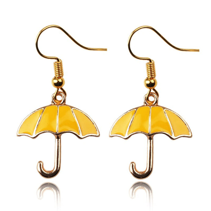 Yellow Umbrella Earrings